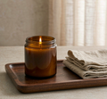 Amber & Cedar Soy Candle · 12 oz